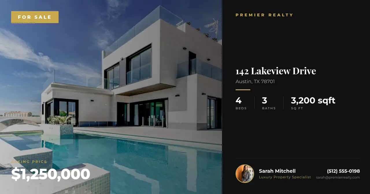 Real Estate Billboard template preview