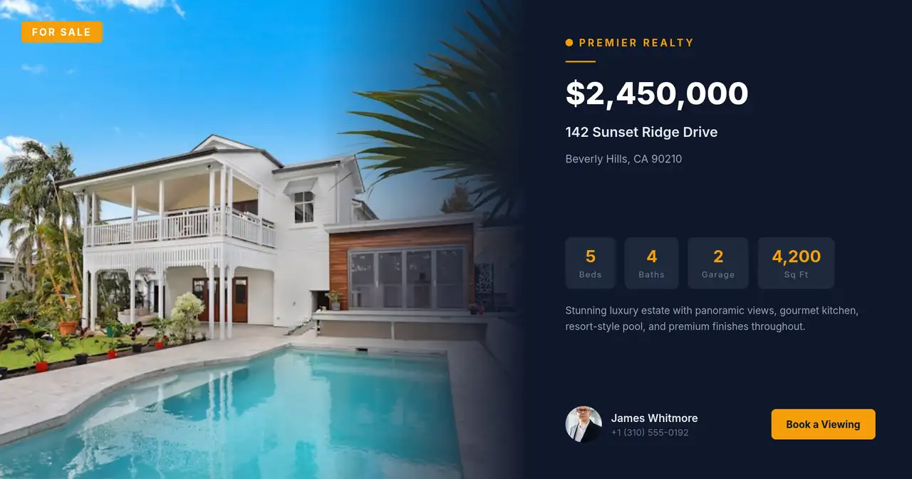 Real Estate Ad template preview