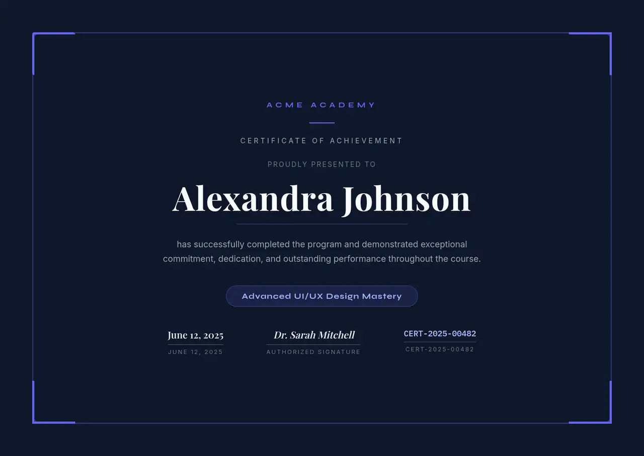 Modern Certificate template preview
