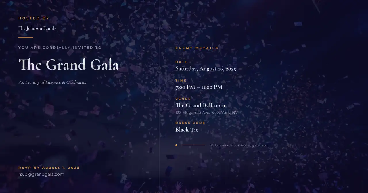 Event Invitation template preview
