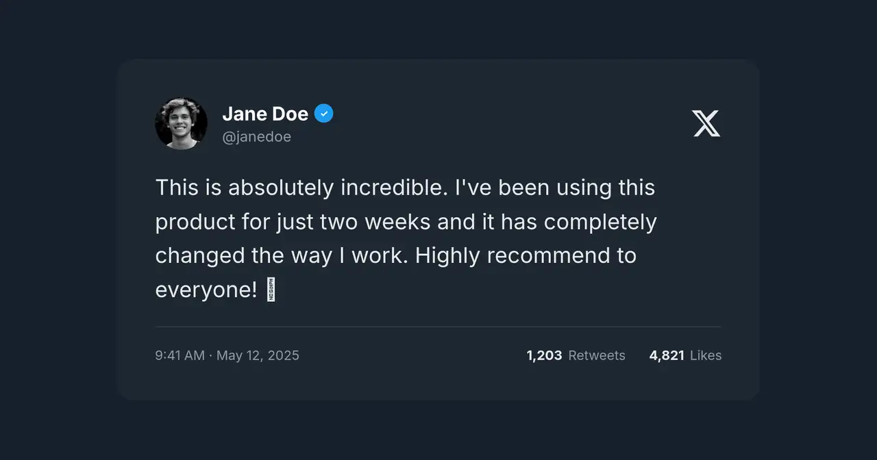 Tweet Frame template preview